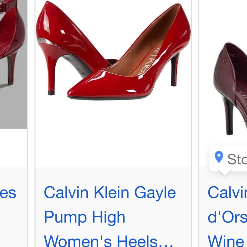 Calvin Klein Glossy Red and logo Heels. 2 pairs - Picture 10 of 10